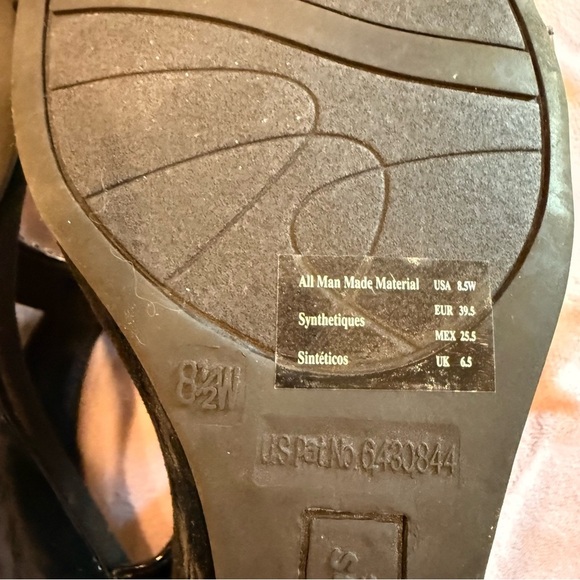 Comfort Plus by Predictions Black Rhinestone Sandals - Picture 4 of 5